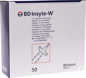 BD Insyte Catheter I.V. Avec Ailettes 20g 50 Pièces (381334)