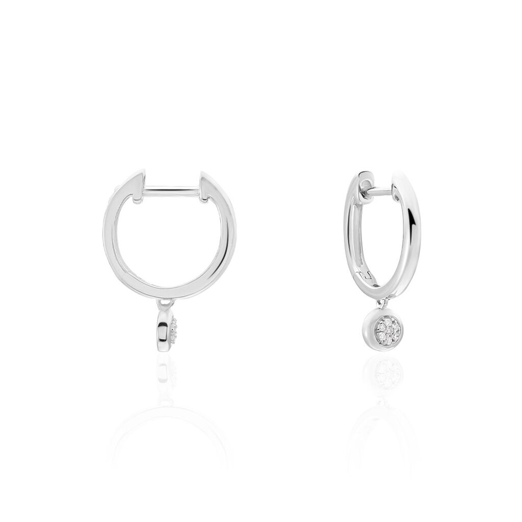 Créoles Or Blanc Mairenn Diamants