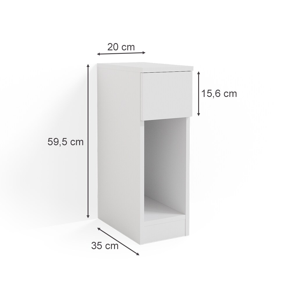 Vicco Nachtschrank Nachttisch Beistelltisch Enton Weiß Kommode Schublade 2er Set