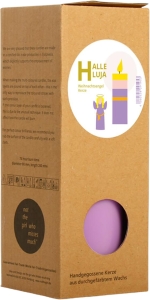 BIG Kerze Engel Halleluja lavendel