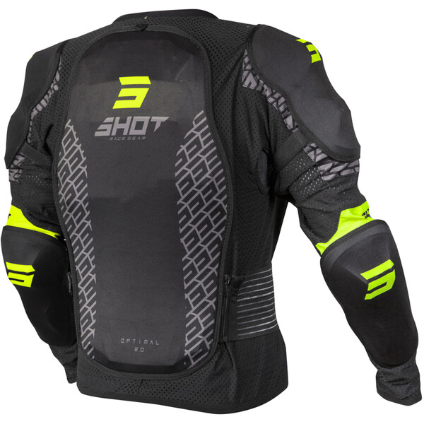 Shot - Gilet de protection enfant Optimal Kid Noir / Jaune fluo