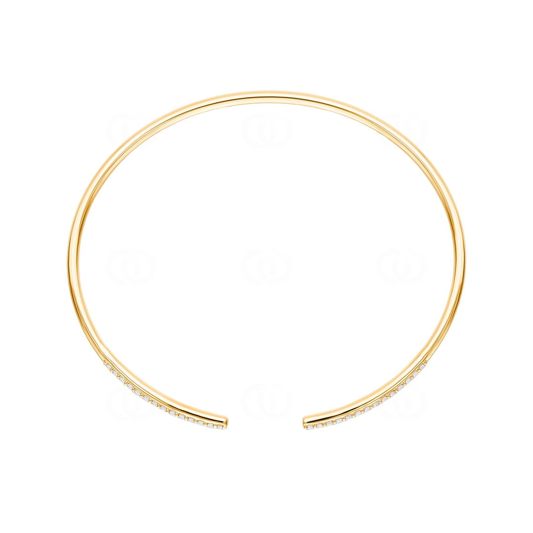 0.33 Karat Diamantarmreif offen 750/18 K Gelbgold