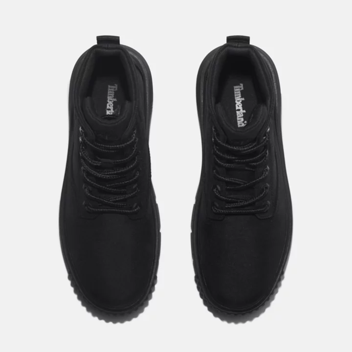 Bottine à lacets mi-haute Greyfield pour femme en noir