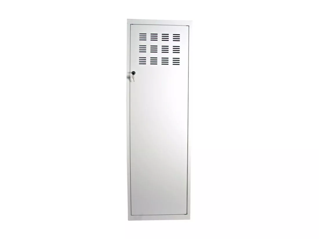 Armoire de rangement métal 1 porte Blanc mat