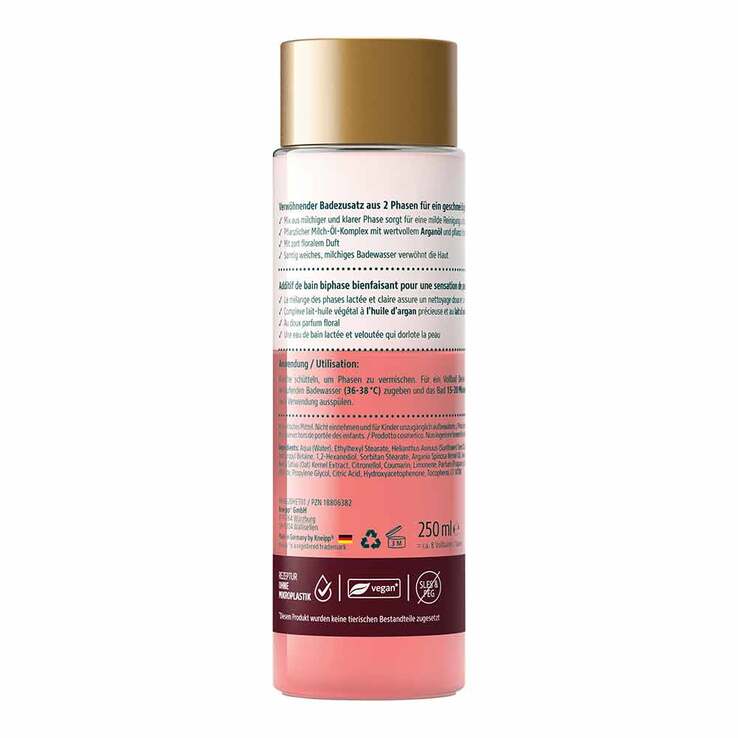 Kneipp Öl & Milch 2-Phasen-Bad Argan Hafermilch, 250 ml