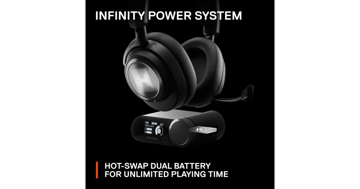 SteelSeriesArctis Nova Pro Wireless X over-ear gaming headset  (Zwart, Pc, PlayStation 4, PlayStation 5, Xbox One, Xbox Series X|S, Nintendo Switch)