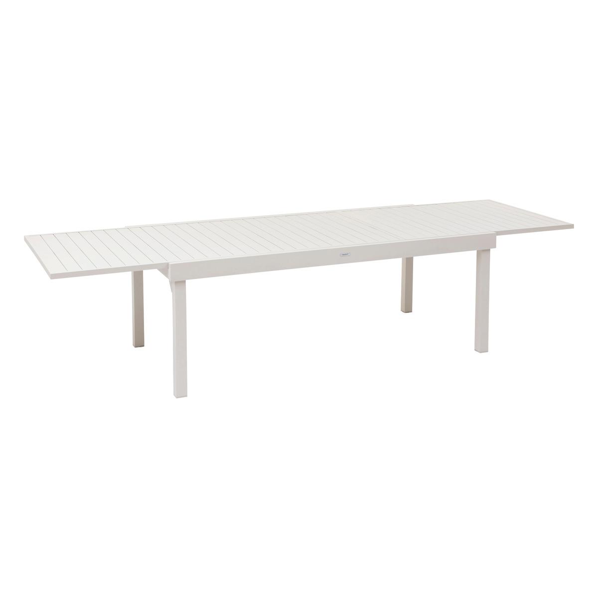 TABLE PIAZZA EXTENSIBLE ALUMINIUM ARGILE 12 PLACES