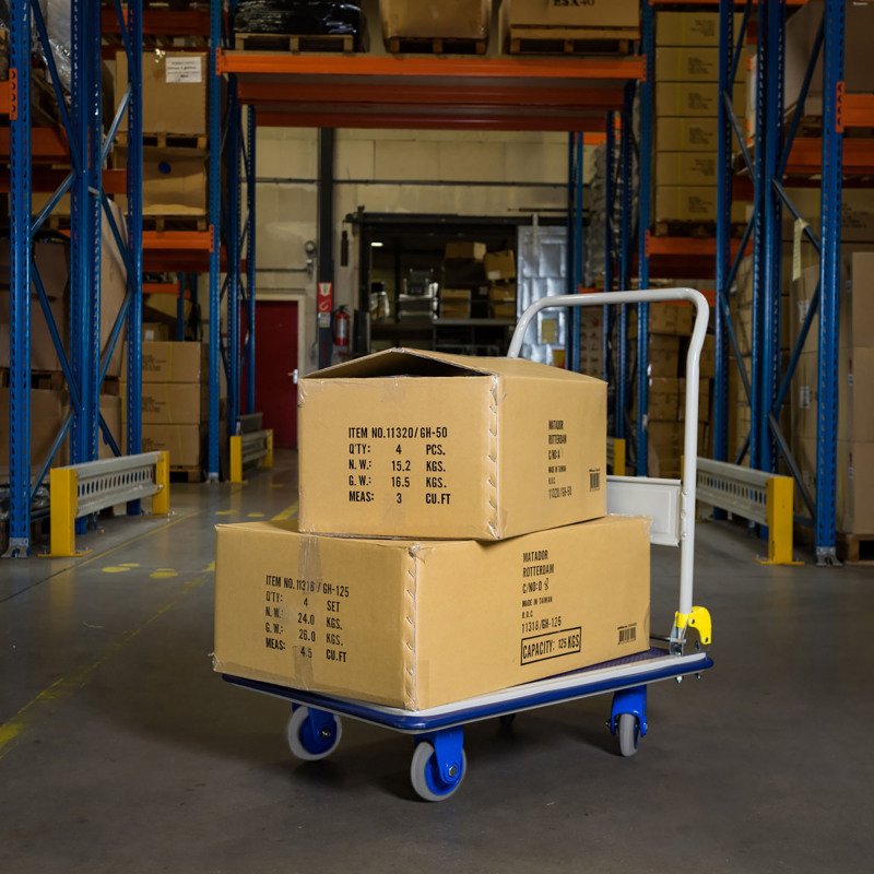 Chariot de manutention Prestar grand plateau - Charge 300 Kg