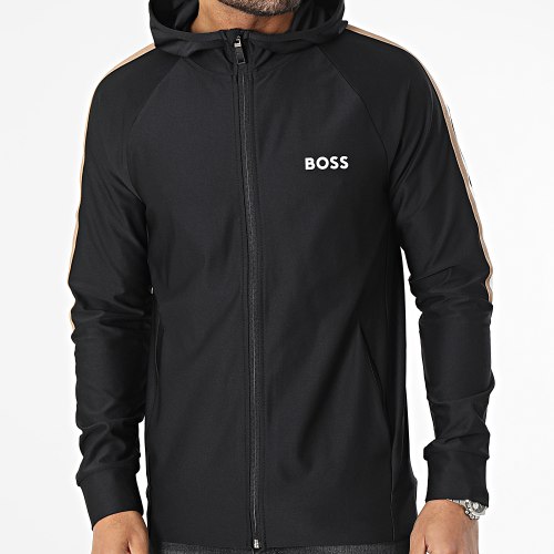 Veste Zippée Capuche A Bandes Sicon MB 1 50504552 Noir