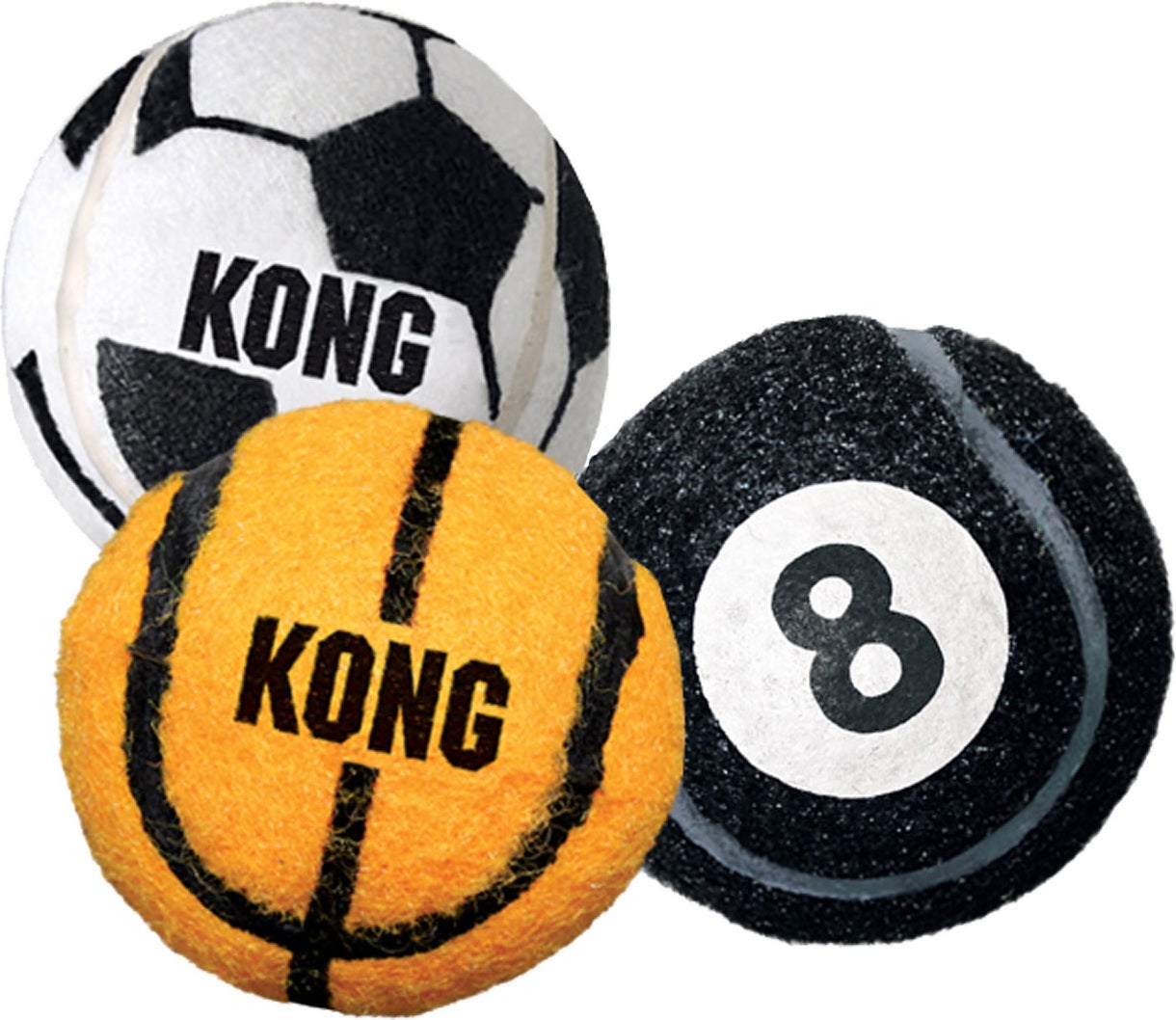 Kong hondenspeelgoed sportballen medium 3 stuks
