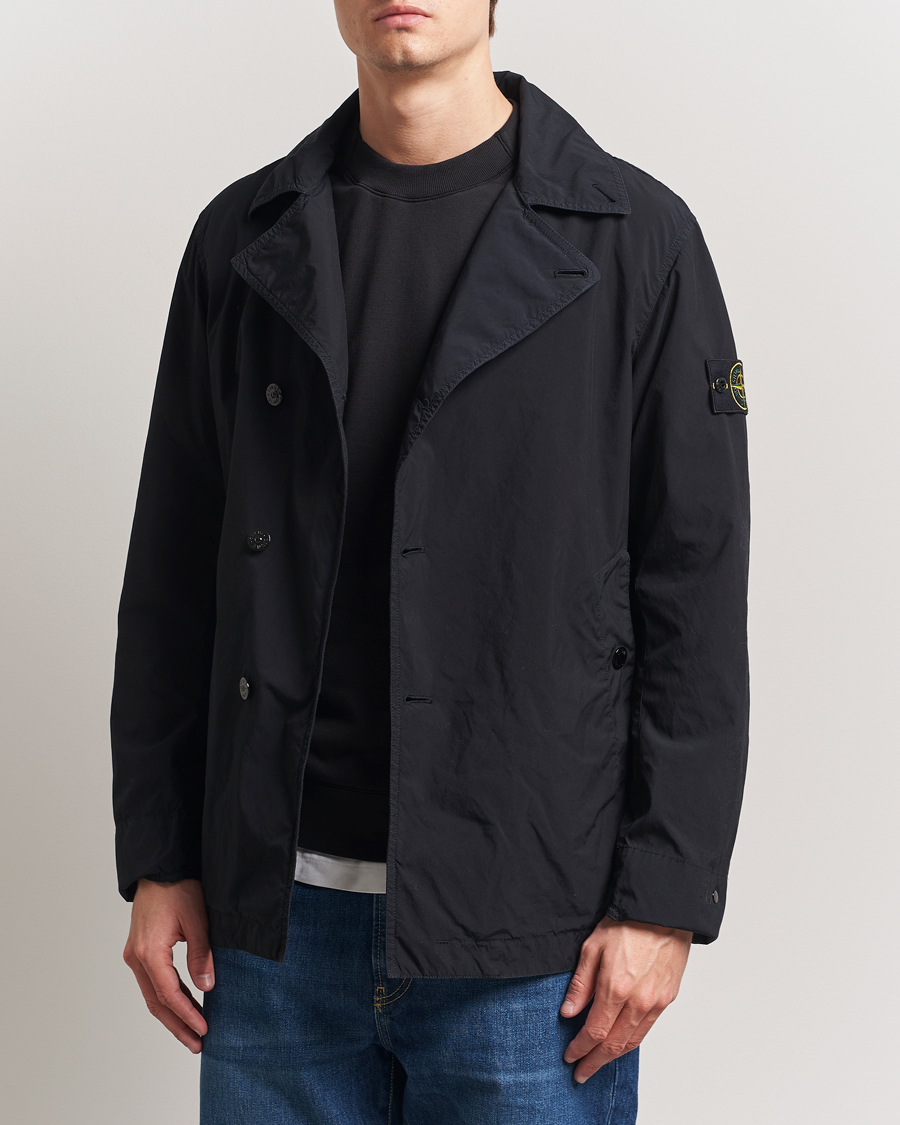 Stone Island Light Compact Touch Coat Navy Blue
