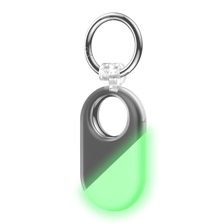 Samsung Galaxy SmartTag 2 Fluoreszierender Anhänger Silikon Case Hülle Schlüsselanhänger mit Schlüsselring - Transparent