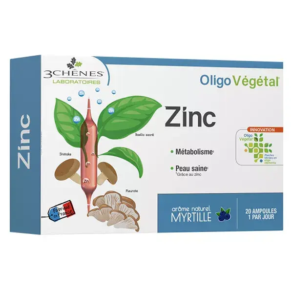 Les 3 Chênes OligoVégétal Zinco Orgânico 20 ampolas