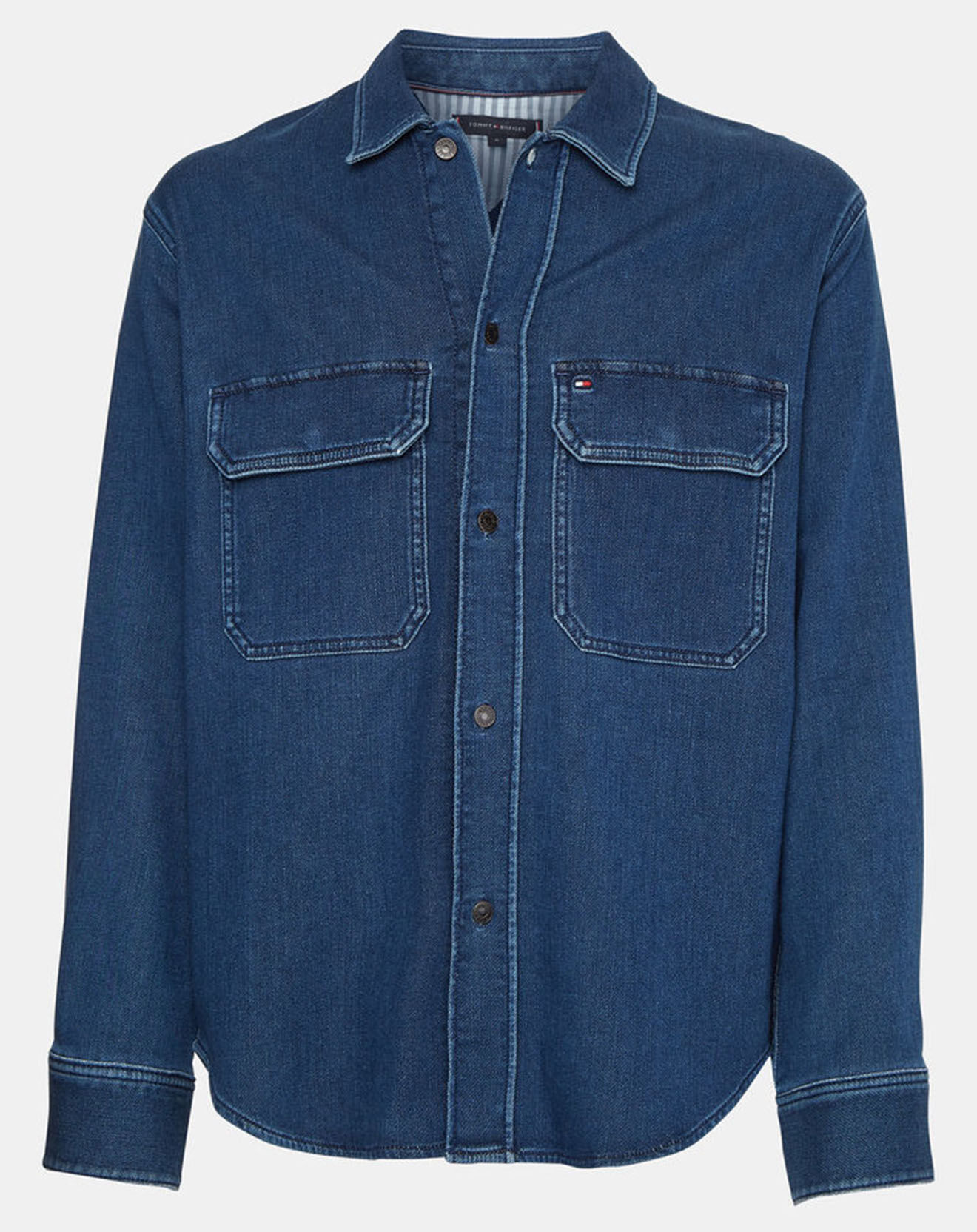 Tommy Hilfiger Chemise en jean Pstr Knit Indigo bleue