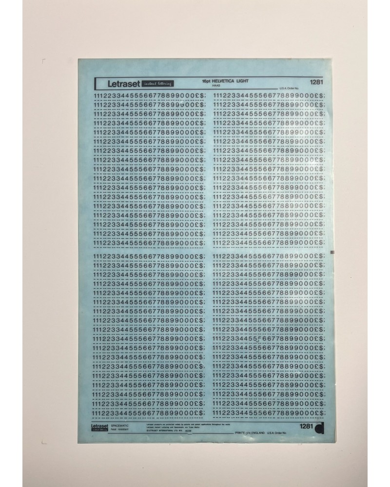 letraset-1281- HELVETICA LIGHT - 16pt