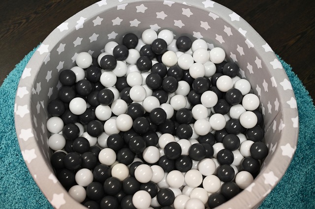 Knorrtoys® Bällebad »Soft, Grey White Stars« mit 300 Bällen Grey/creme; Made in Europe