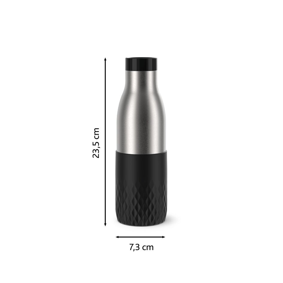 Bludrop Sleeve N3110510 drinkfles 0,5L RVS/Zwart