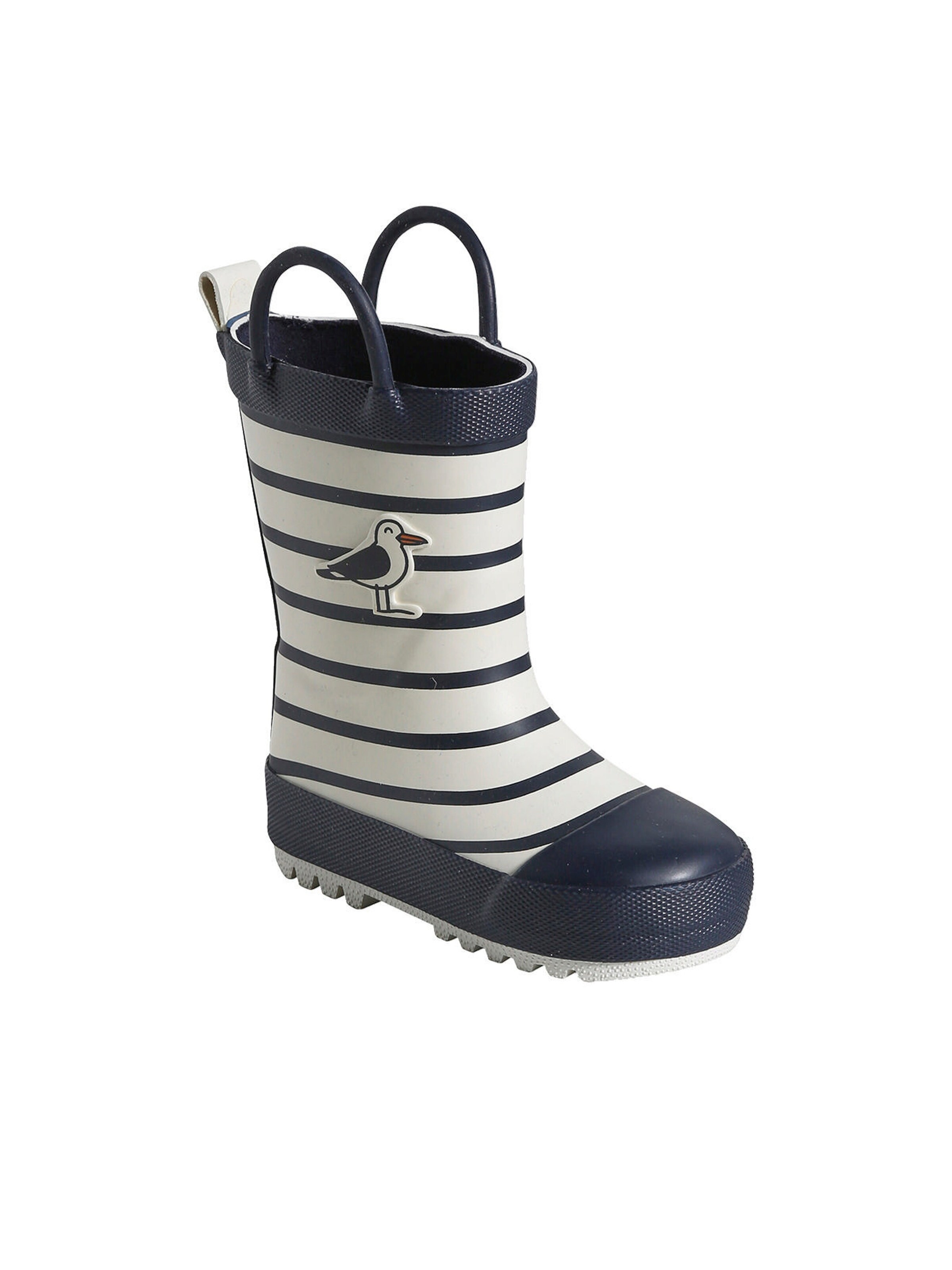 Vertbaudet Baby Gummistiefel mit Anziehtrick marine gestreift