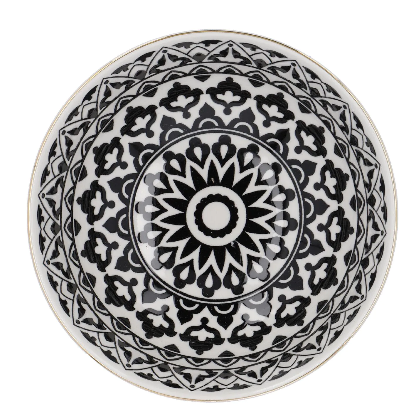 Schale China, groß, schwarz/weiß, Orient