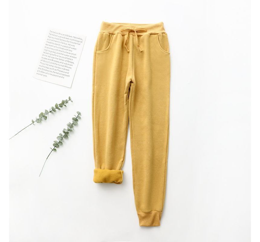 Featherbright - Effen fleece pyjama-joggingbroek