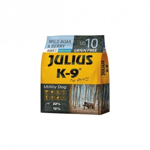 Ração para cães Julius K-9 Adult sabor Javali e Frutas Vermelhas