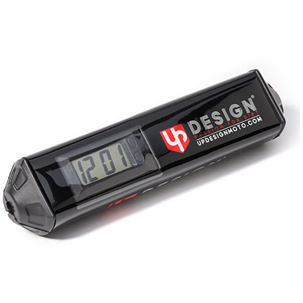 Up Design - Mousse guidon cylindrique avec horloge intégrée Noir
