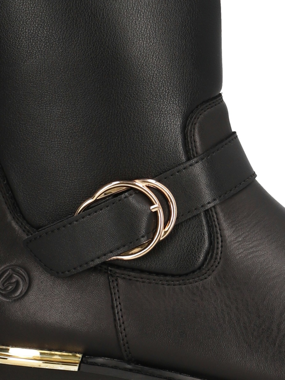 Lederkombination Stiefelette
