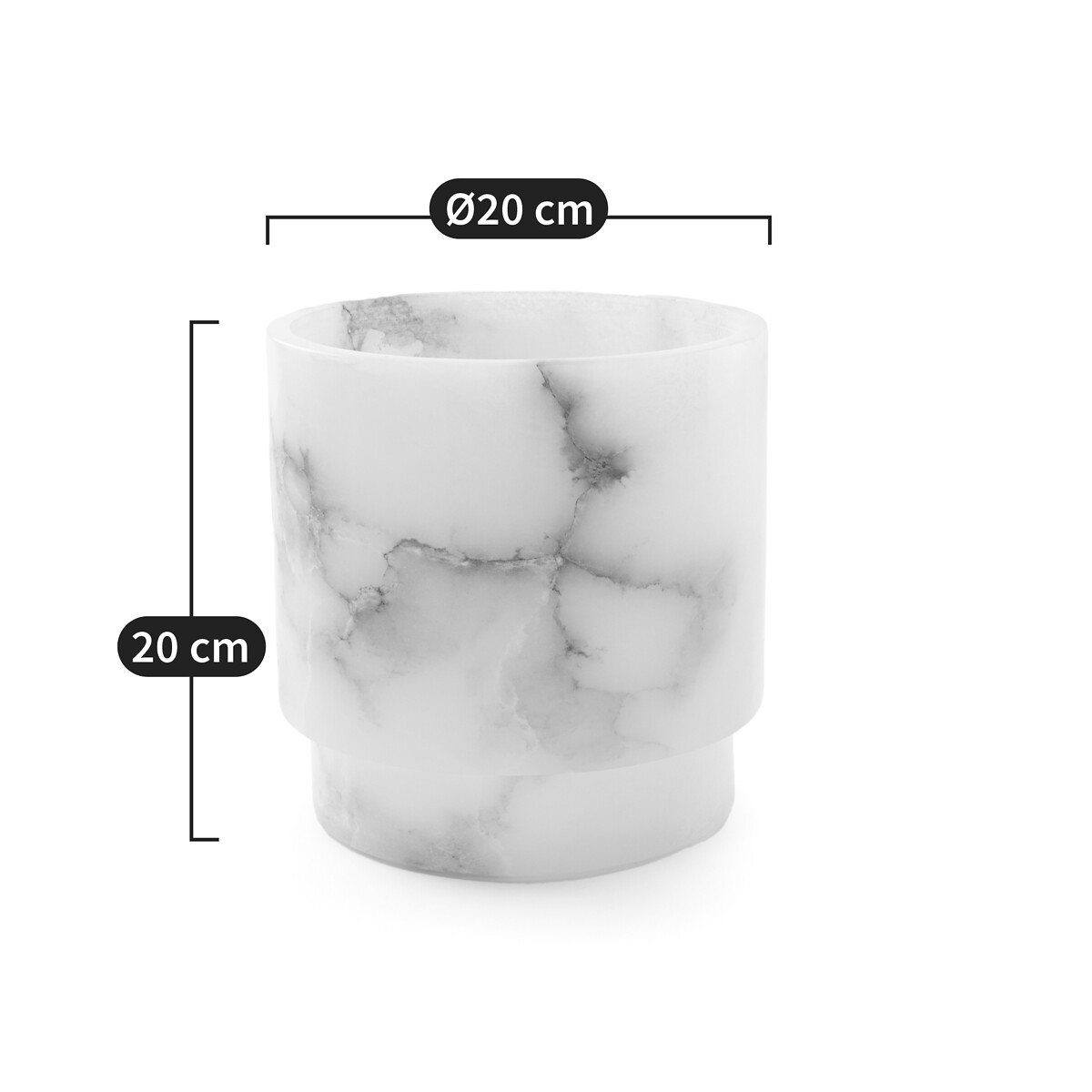 AM.PM<br>Suporte para velas de alabastro, Albasti
