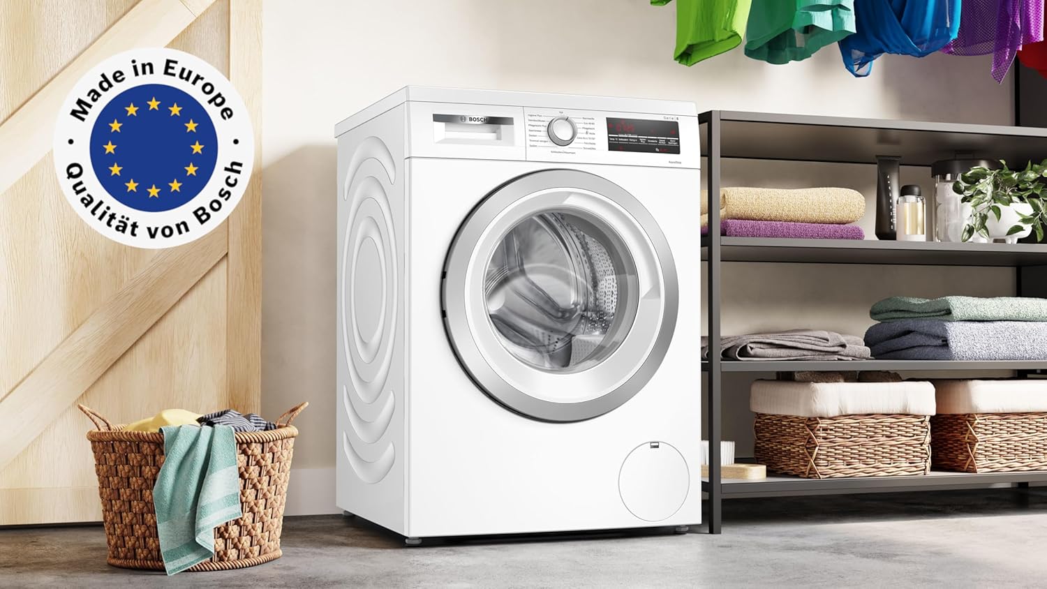 Bosch WUU28T70, Stiftung Warentest Testsieger*, Serie 6, Waschmaschine 8 kg, Unterbaufähig, SpeedPerfect - schneller waschen, Nachlegefunktion, Hygiene Plus, VarioTrommel, Leise dank EcoSilence Drive