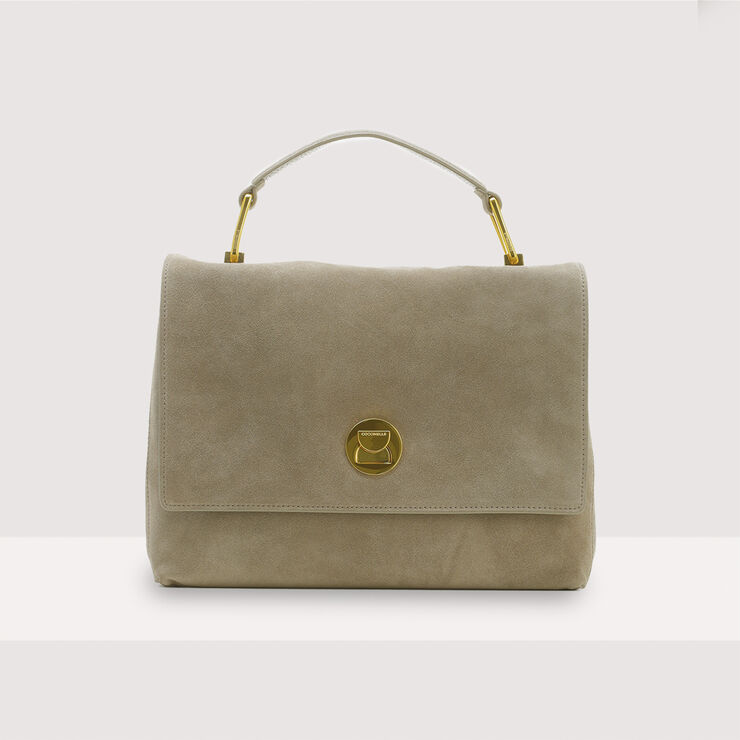 Coccinelle HANDBAG SUEDE LEATHER/LGRAINED LEAT. / WARM TA/WARM TA Warm ta/warm ta