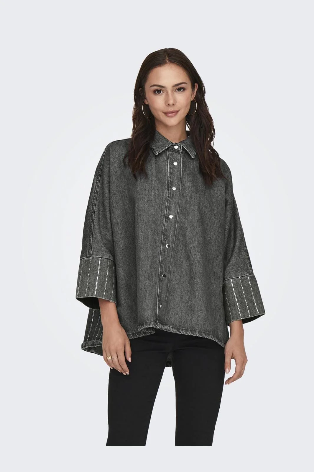 Only Onlgrace Ls Rhinest Ps Shirt Azg