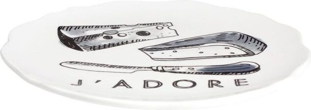 Blond Amsterdam bord J'adore wit / zwart D 15 H 1 cm