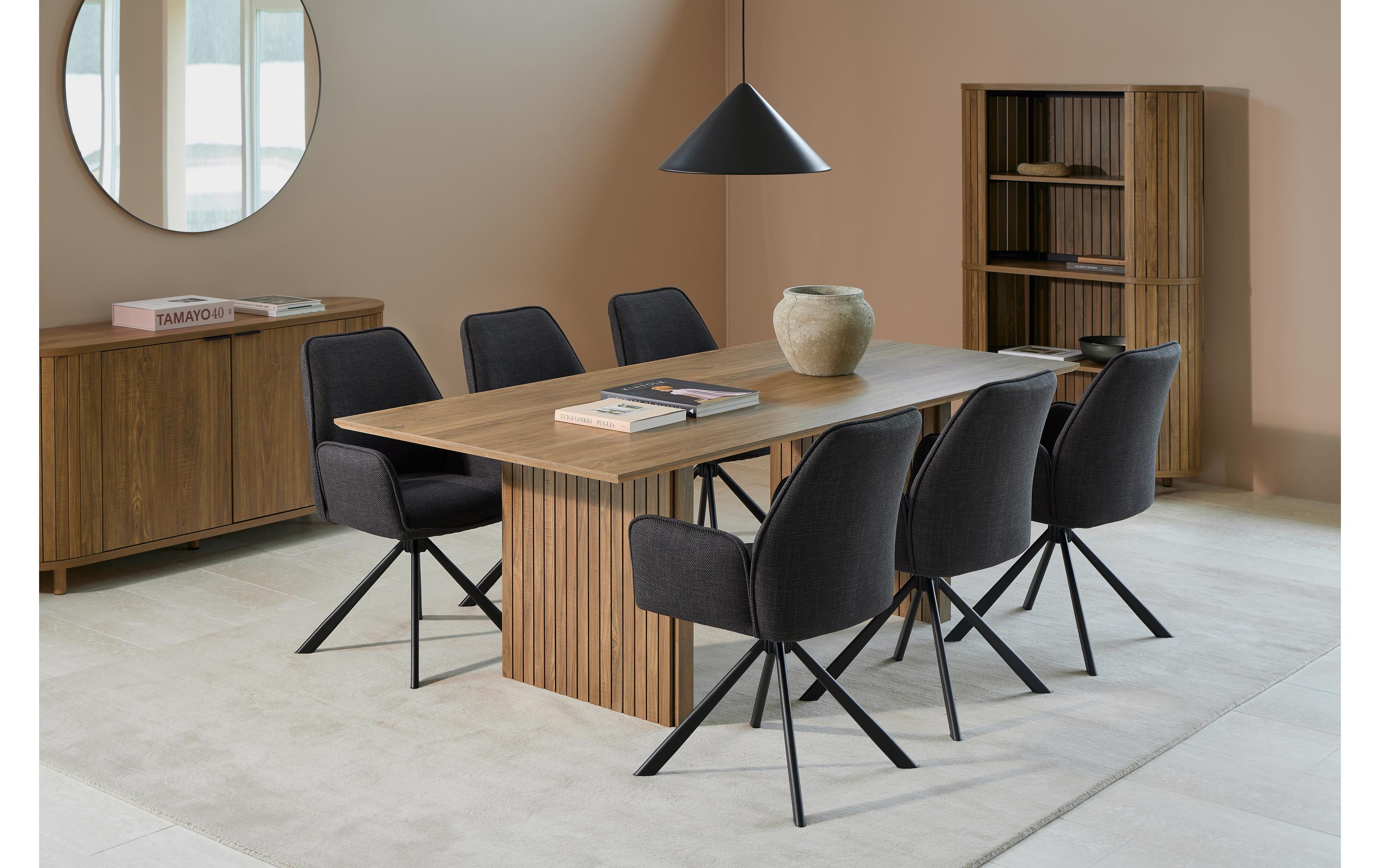 Stuhl Glenda, 2 Stück, Anthrazit<br>Moderne Esszimmerstühle mit Armlehnen