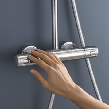 Grohe regendoucheset Quickfix Vitalio Joy 260 met handdouche en thermostaatkraan 3 standen chroom