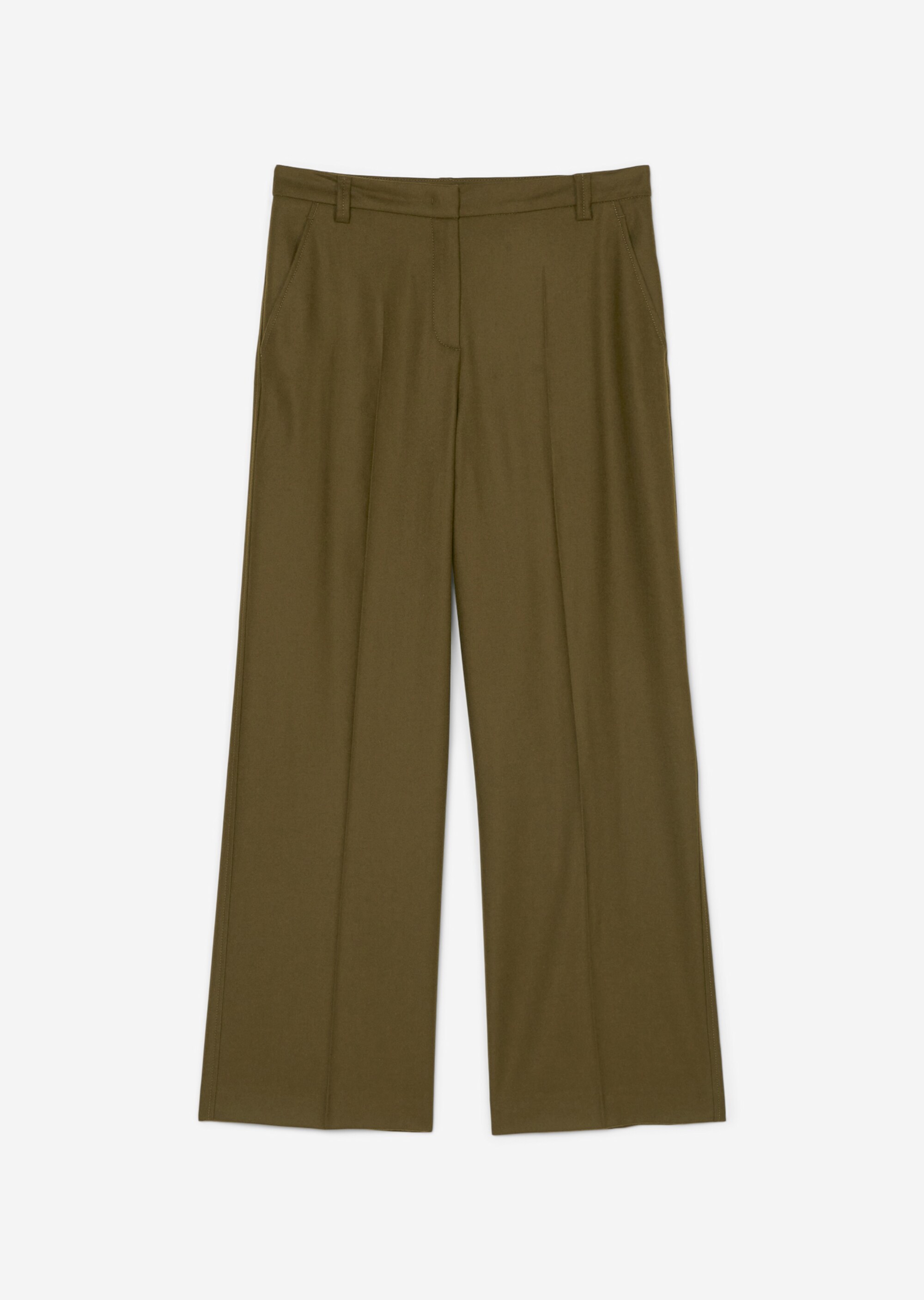Gerade Hose aus Schurwolle-Mix