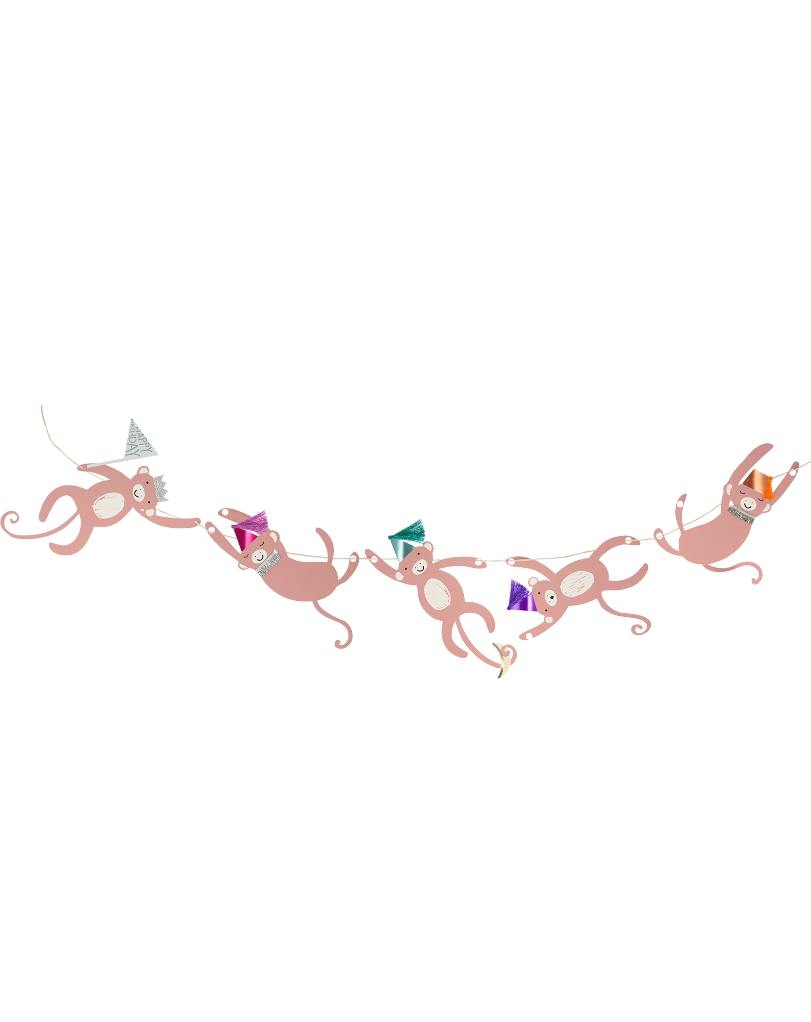 Geburtstagskarte MONKEY GARLAND