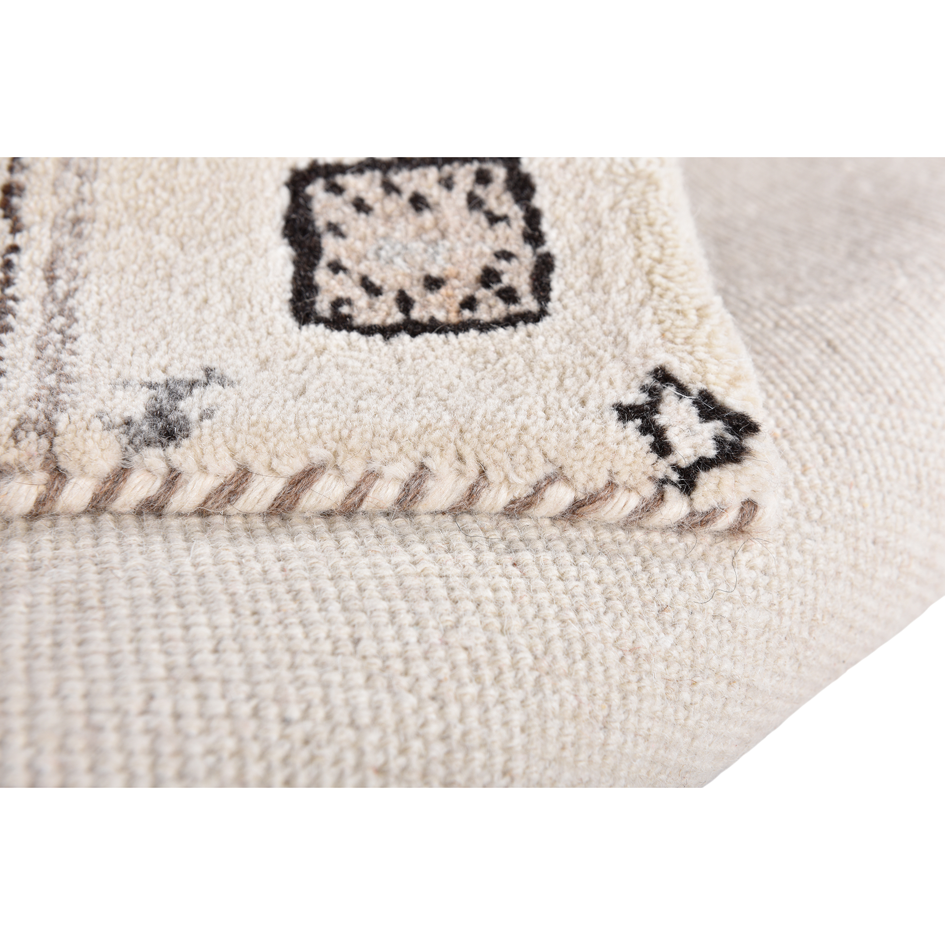 Teppich DENVER - beige - Schurwolle - 70x140 cm
