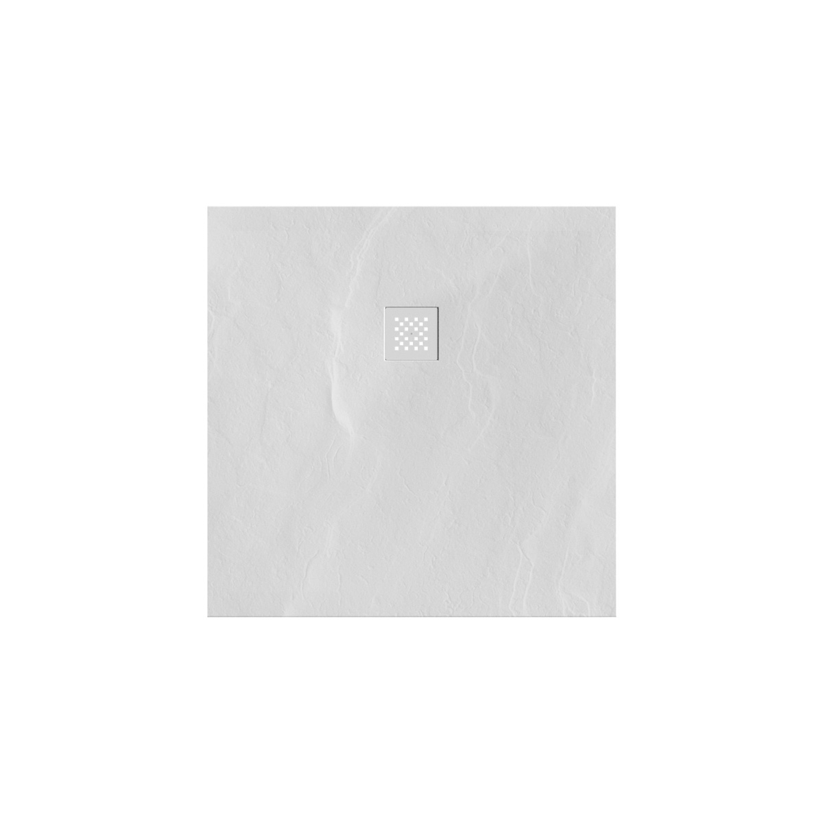 Brauer Asteroid douchevloer 100x100cm mineraalmarmer wit mat