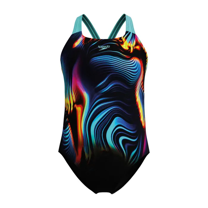 Speedo ECO+ Digital Placement Powerback Badpak Meisjes