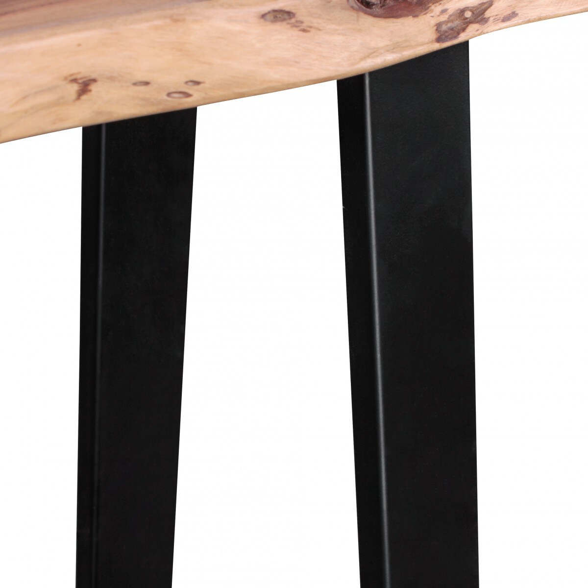 Massiver Konsolentisch GAYA 120 x 45cm Schreibtisch Baumkante Tisch Massiv Holz