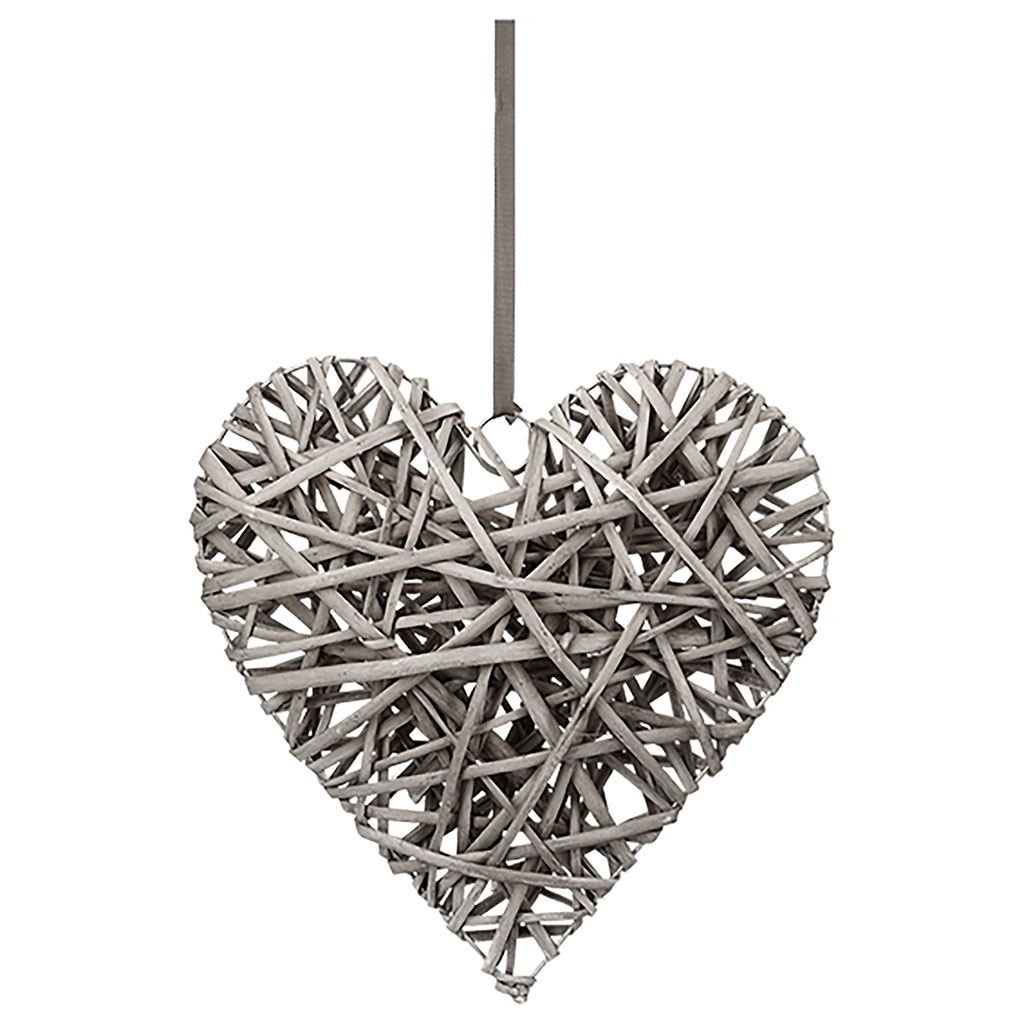 Coeur déco osier 30x30cm