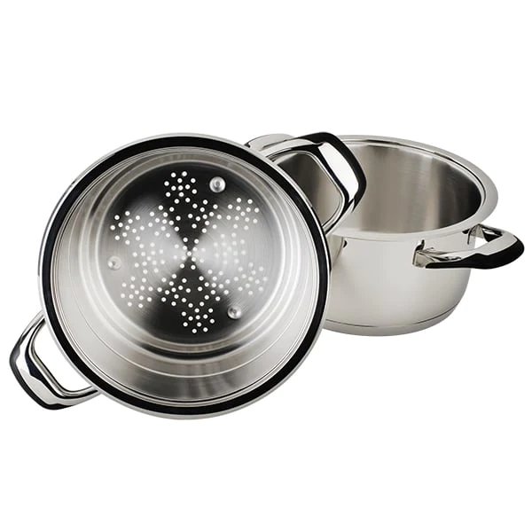 Lot faitout basse température et insert cuit vapeur 24cm Ecovitam
