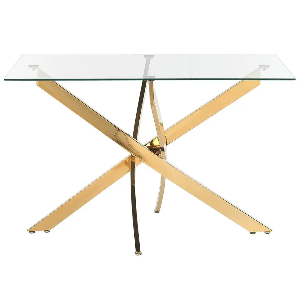 MARAMO - Eettafel - Goud - 120 x 70 cm - Veiligheidsglas