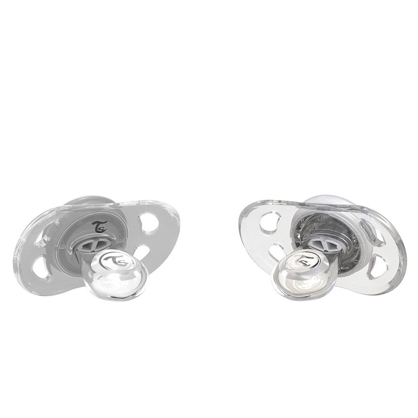 Set de sucettes en silicone 0-6 mois - Vert pastel/Blanc - Ecru