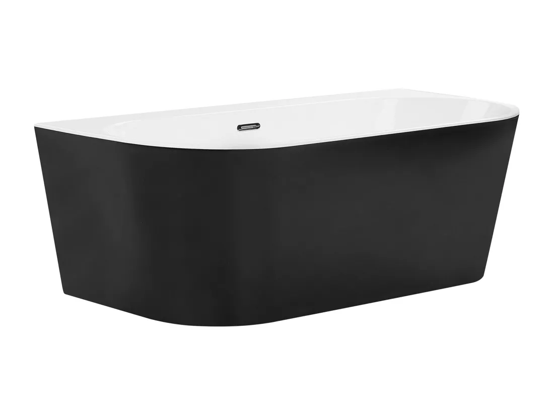 Baignoire semi-îlot noire 170 x 80 cm HARVEY