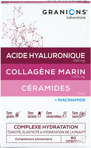 Granions Complexe Hydratation Peau Acide Hyaluronique 60 Comprimés
