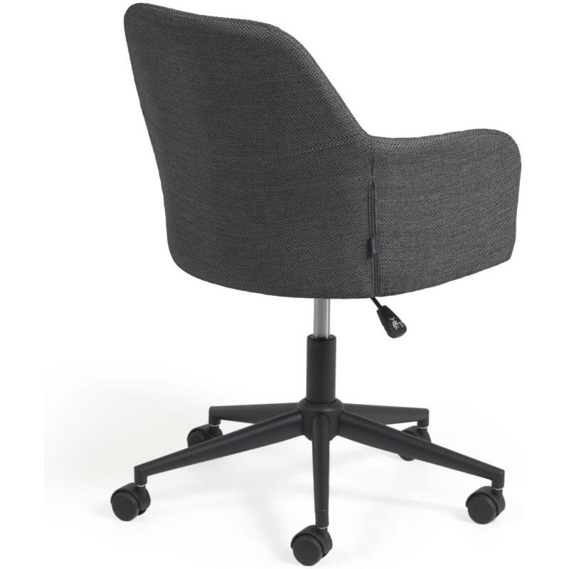 Chaise de bureau Madina tissu - avec accoudoirs - Mécanisme Haut/Bas - Pieds noirs
