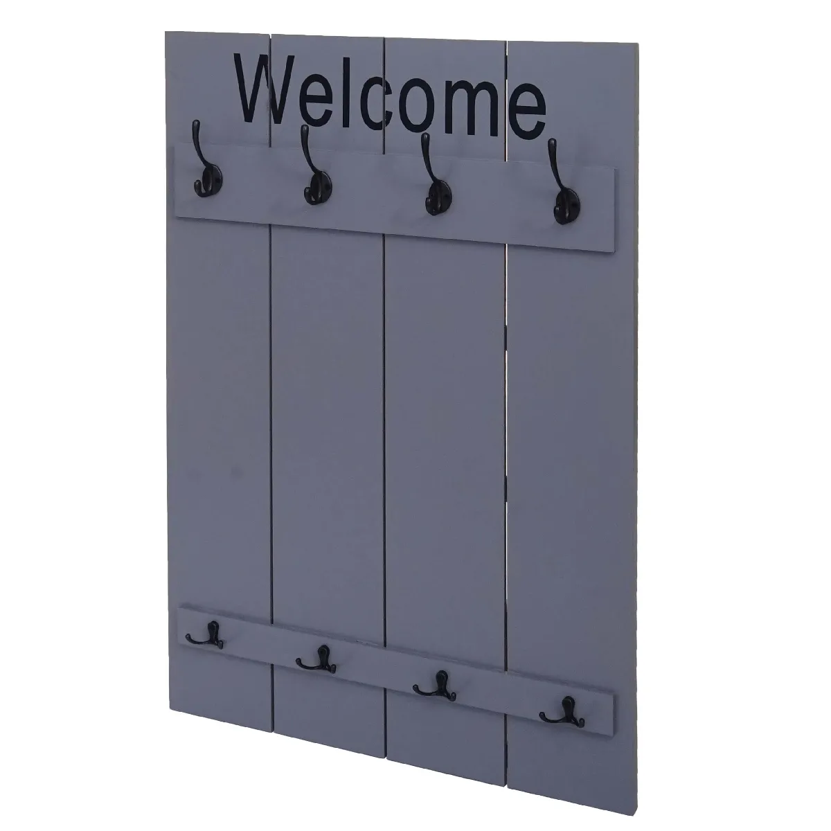 decoshop26 Porte-Manteau 8 Crochets Welcome