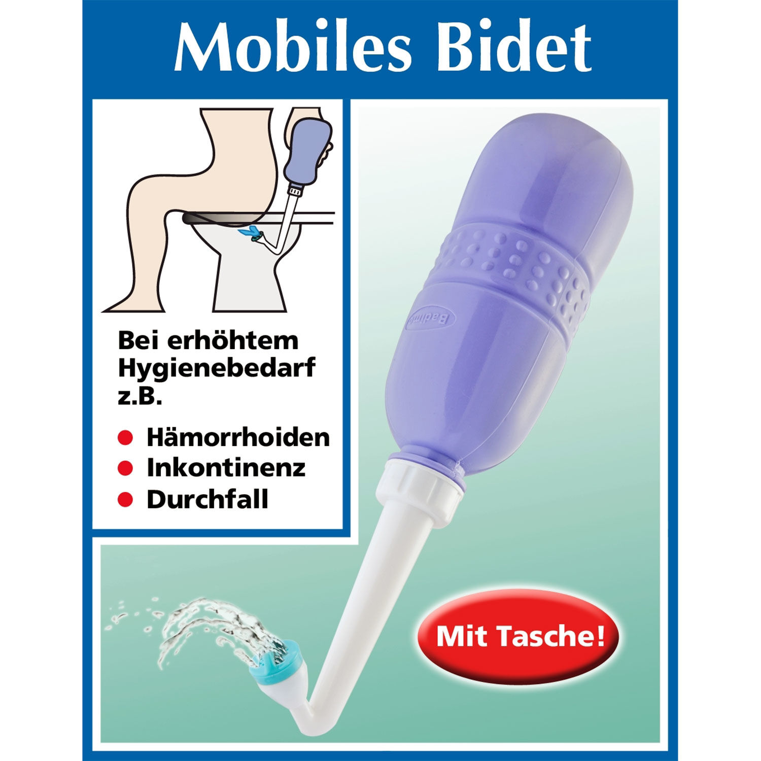 Mobiles Bidet mit Sprühdüse