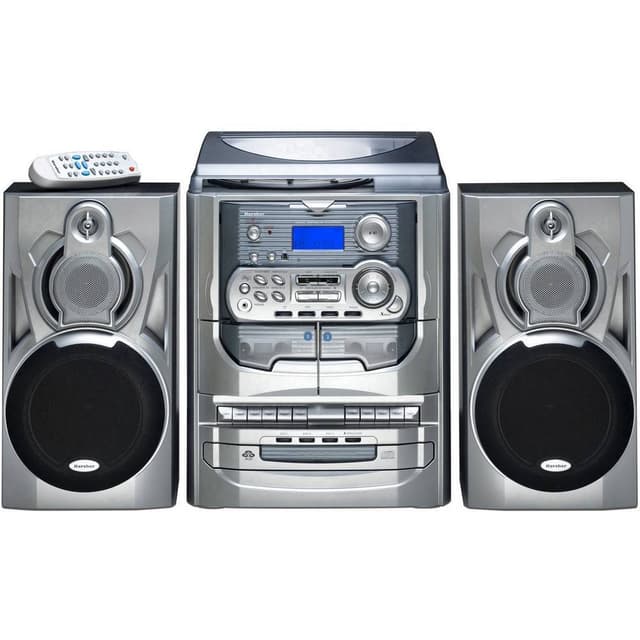 Karcher KA 5300 Stereoanlæg CD, Kassette, MW, Pladespiller, FM, 2 x 5 W Sølv